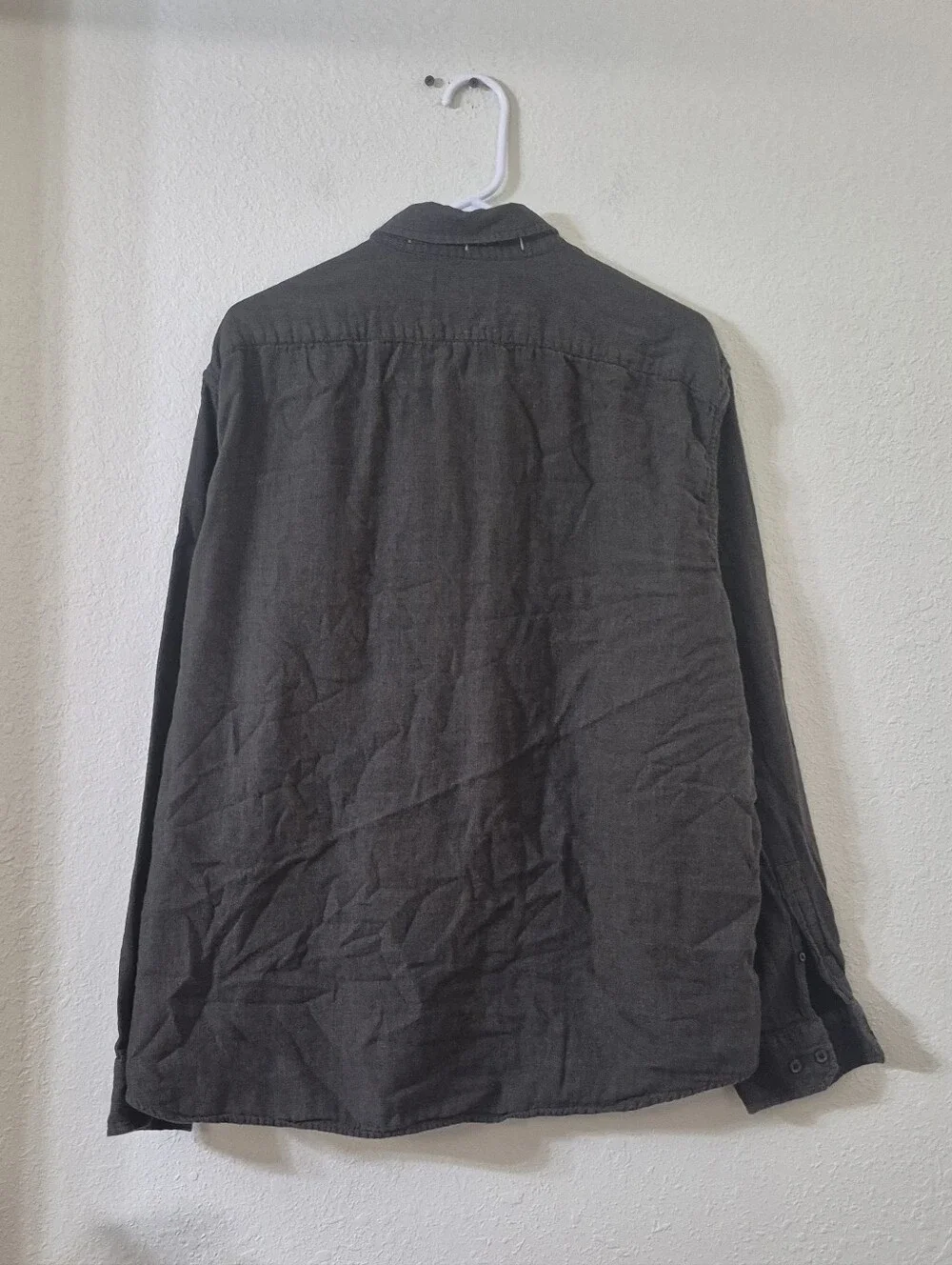 Banana Republic Men's Charcoal Button-Front Shirt Jacket